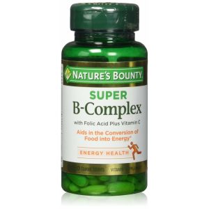 Nature's Bounty Super B Complex With Folic Acid Plus Vitamin C Tablets