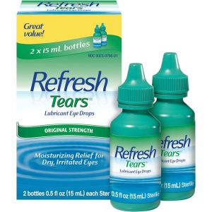 Refresh Tears Moisturizing Relief Lubricant Eye Drops 2- 0.5 Fl Oz Bottles