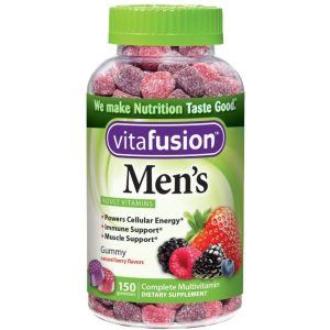 Vitafusion Men's Multivitamin Gummies, Daily Health & Energy Metabolism Support, Fruit Flavors, 150 Count