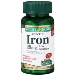 Nature's Bounty Gentle Iron 28 Mg - 90 Capsules