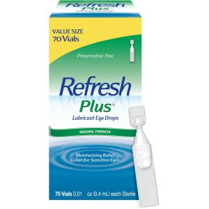 Refresh Plus Original Strength Lubricant Eye Drops, Value Size, 70-0.01 Fl Oz Vials