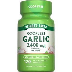 Nature's Truth Garlic, Odorless, High Strength, 1200 Mg, Quick Release Softgels