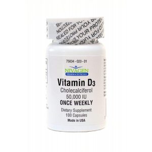 Nivagen Pharmaceuticals Vitamin D3 – 50,000 IU Capsules
