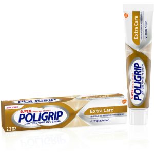 Super Poligrip® Extra Care Denture Adhesive Cream – 2.2 Ounce