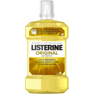 Listerine Original Antiseptic Mouthwash, Germ-Killing Oral Rinse for Plaque & Gingivitis - 1.5 Liters