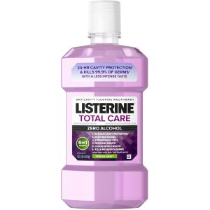 Listerine Total Care Zero Alcohol Fresh Mint Anticavity Fluoride Mouthwash - 33.8 Fl Oz
