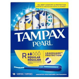 Tampax Pearl Tampons, Plastic Applicator, Regular Absorbency