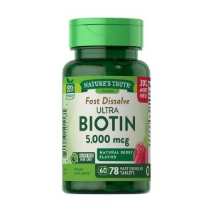 Nature's Truth® Ultra Biotin 5000 mcg – Fast Dissolve Beauty Support (Tablets)