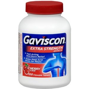 Gaviscon Antacid - Extra Strength - Chewable Tablets - Cherry Flavor