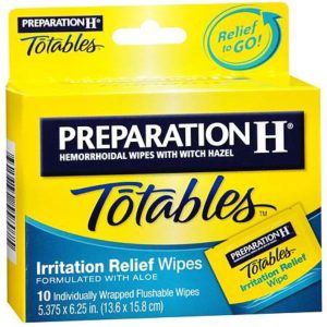 Preparation H Hemorrhoidal Wipes With Aloe Max Strength Individually Wrapped 10Ct