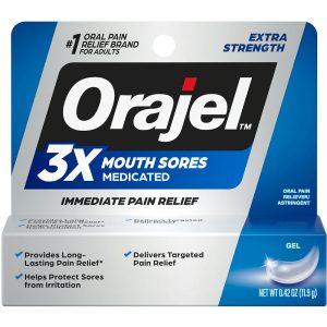 Orajel  Gel Extra Strength 3X  Medicated Mouth Sores 0.42 Oz