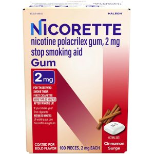 Nicorette Stop Smoking Aid, 2 Mg, Gum, Cinnamon Surge