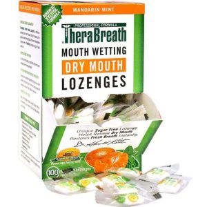 TheraBreath Dry Mouth Lozenges, Sugar Free Mandarin + Mint