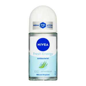 NIVEA Fresh Energy 72h Anti-Perspirant Roll-On 50ml – Antibacterial & Lemongrass Extract