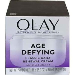Olay Age Defying Classic Daily Renewal Cream, Face Moisturizer 2.0 Fl Oz