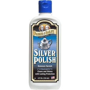 Parker & Bailey Silver Polish Gently Cleans Polishes and Protects White Formula 8 oz