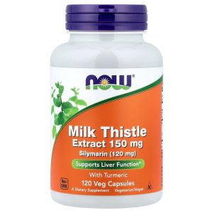Now Foods Silymarin Milk Thistle Extract 150 mg 120 Vcaps - 4737 - 2 Pack