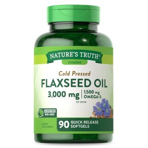 Nature's Truth® Cold Pressed Flaxseed Oil – 1000 mg (Quick Release Softgels)