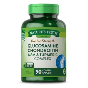 Nature's Truth Glucosamine Chondroitin MSM & Turmeric Complex Double Strength Caplets 60ct