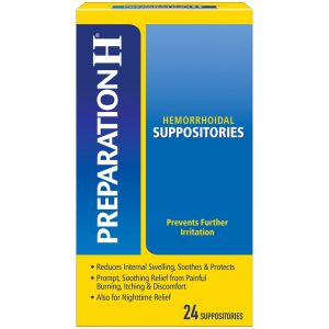 Preparation H, Hemorrhoidal Suppositories, 24 Count