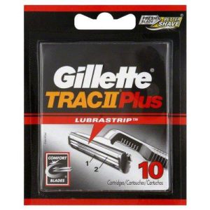 Gillette Trac II Plus Razor Blade Refill Cartridges 10 ct