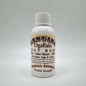 Ogallala Bay Rum, Sage & Cedar Double Strength Pre Shave - After Shave Splash - Skin Toner 2 Oz