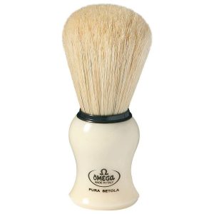Omega Shaving Brush Mock Ivory Handle #10066