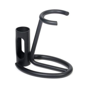 Omega Black Shaving Brush And Razor Stand