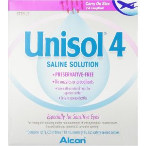 Unisol 4 Preservative Free Saline Solution, 12 oz