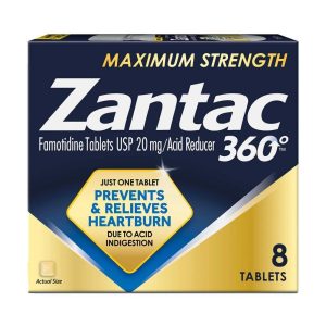 Zantac 360 Maximum Strength 20 Mg Acid Reducer 8 Tablets