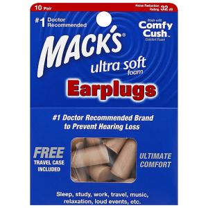 Mack's Ultra Soft Foam Earplugs - 20 Pair Bonus Pack, High Noise Reduction