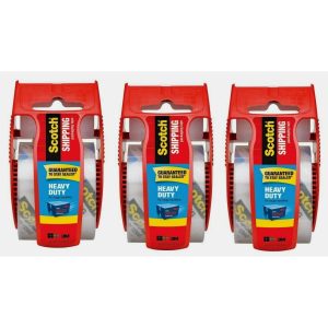 Scotch Heavy Duty Shipping Packaging Tape With Dispenser - Clear (48mm X 20.3m)