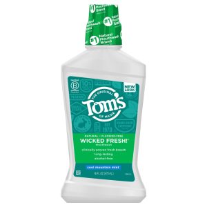 Tom's of Maine Mouthwash, Cool Mountain Mint, Wicked Fresh 16 Fl Oz