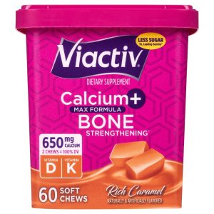 Viactiv Calcium + Bone Strengthening Soft Chews, Rich Caramel, 60 Count