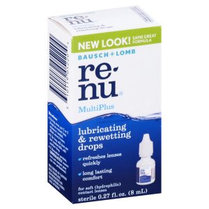 ReNu MultiPlus Sterile Lubricating & Rewetting Drops 0.27 Oz Box