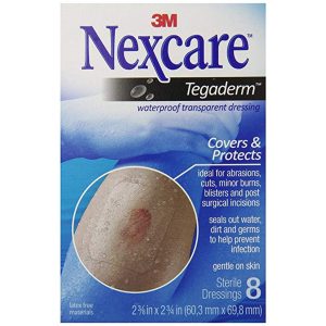 Nexcare Tegaderm Waterproof Transparent Dressing, 2.375 in x 2.75 in, 8 Count