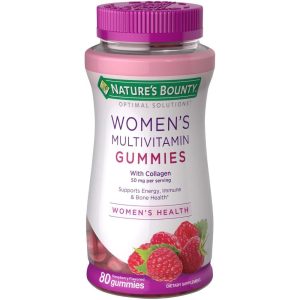 Nature's Bounty Women's Multivitamin Gummies, Health & Beauty Formula, Raspberry, 80 Ct