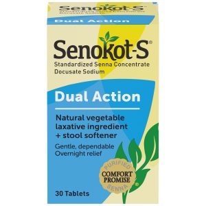 Senokot-S Dual Action Laxative + Stool Softener, 30 Tablets