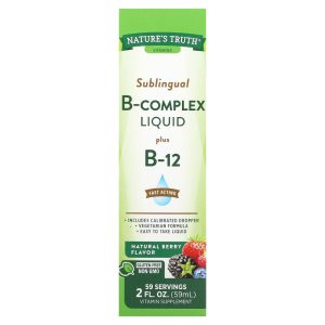 Nature's Truth Natural Berry Flavor Fast Acting Sublingual Vitamin B Complex Liquid 2 Fl Oz