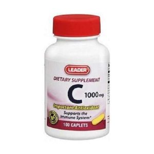 Leader Vitamin C 500 mg, High Potency Immune Support & Antioxidant, 100 Tablets