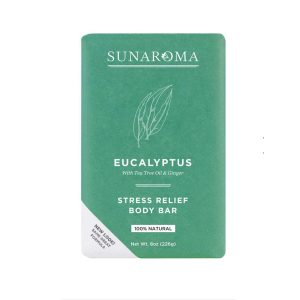 Sunaroma Eucalyptus With Tea Tree Oil & Ginger Bar Soap 8oz