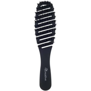 Flexvent Petite Mixed Bristle Vent Brush Boar & Nylon Pins Black