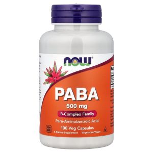 Now Foods PABA 500 mg 100 Capsules - 0485 - 3 Pack