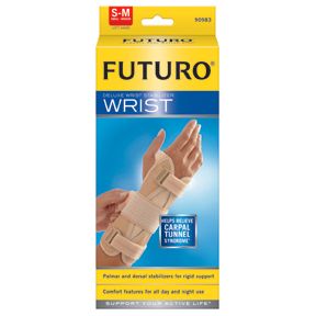 FUTURO Deluxe Wrist Stabilizer, Left Hand, Size Small/Medium, Maximum Support