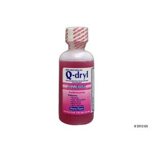 Q-Dryl Elixir Cherry Flavor, Alcohol-Free Antihistamine 16 Fl Oz