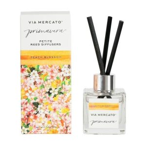 Via Mercato Primavera Peach Blossom Petite Reed Diffusers 1.7oz
