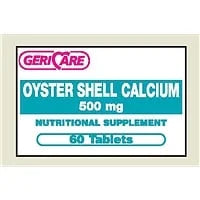 GeriCare Oyster Shell Calcium Tablets 500mg 100 Ct
