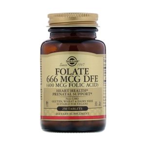 Solgar Folate Folic Acid 400 mcg 250 Tablets