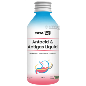 Tata 1mg Antacid & Anti-Gas Liquid Fast Relief for Heartburn & Gas 200ml