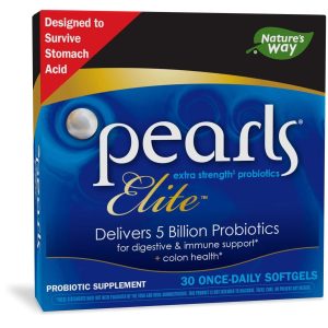 Nature's Way Probiotic Pearls Elite, 5 Billion Live Cultures, 30 Softgels